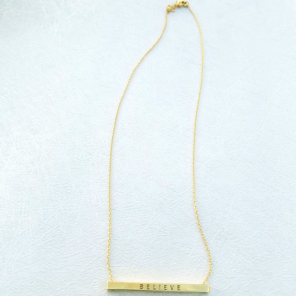 Believe Gold Necklace